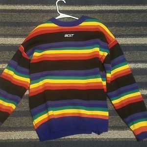 Rainbow crew neck sweater